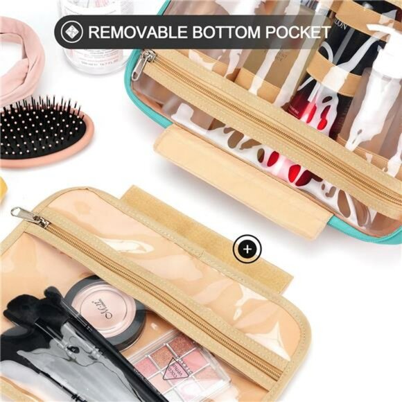 Hanging Travel Toiletry Bag for Women with Jewelry Organizer Waterproof - Picture 5 of 8